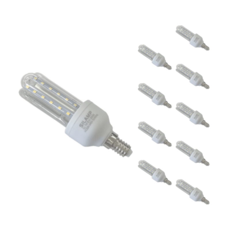 Ampoules LED E14 Lynx 7W 220V 360° CFL - Pack de 10 - Silamp France