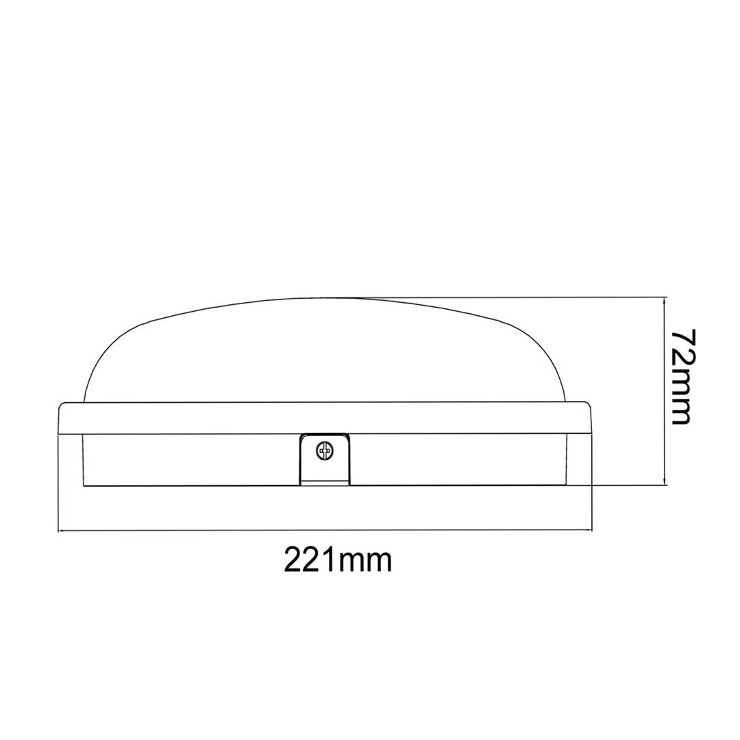 Applique LED Murale 20W Blanche Ronde IP65 - Silamp France