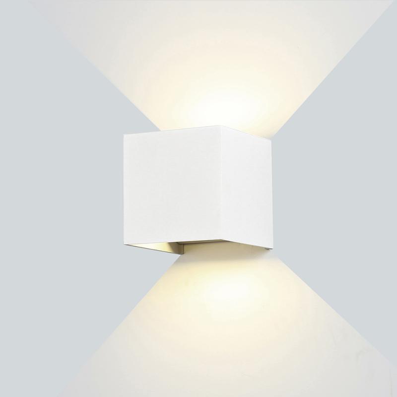 Applique Murale Blanche LED 6W IP54 Carré - Silamp France