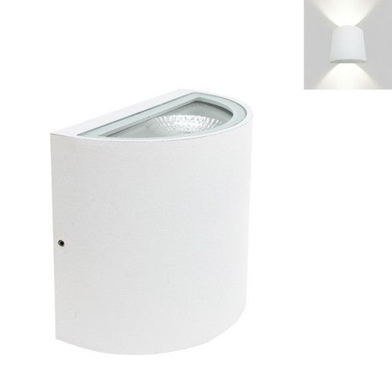 Applique Murale Blanche LED Double Faisceau 10W IP44 - Silamp France