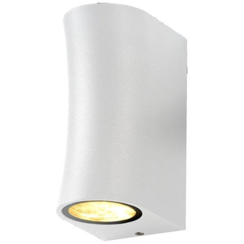 Applique Murale Blanche LED IP44 pour 2 ampoules GU10 - Silamp France
