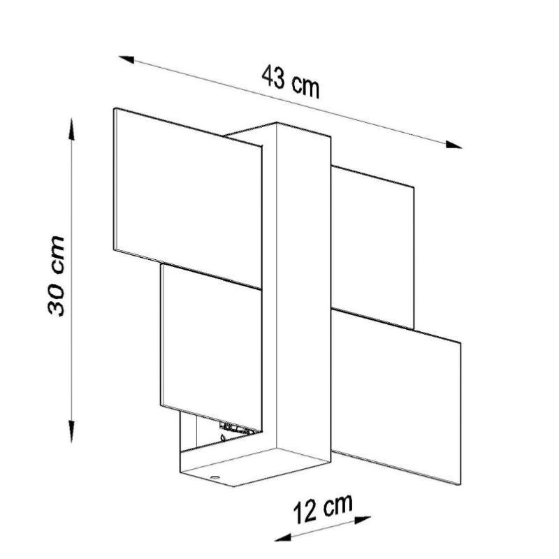 Applique Murale Bois Clair Rectangles de Verre pour Ampoule E27 - Silamp France