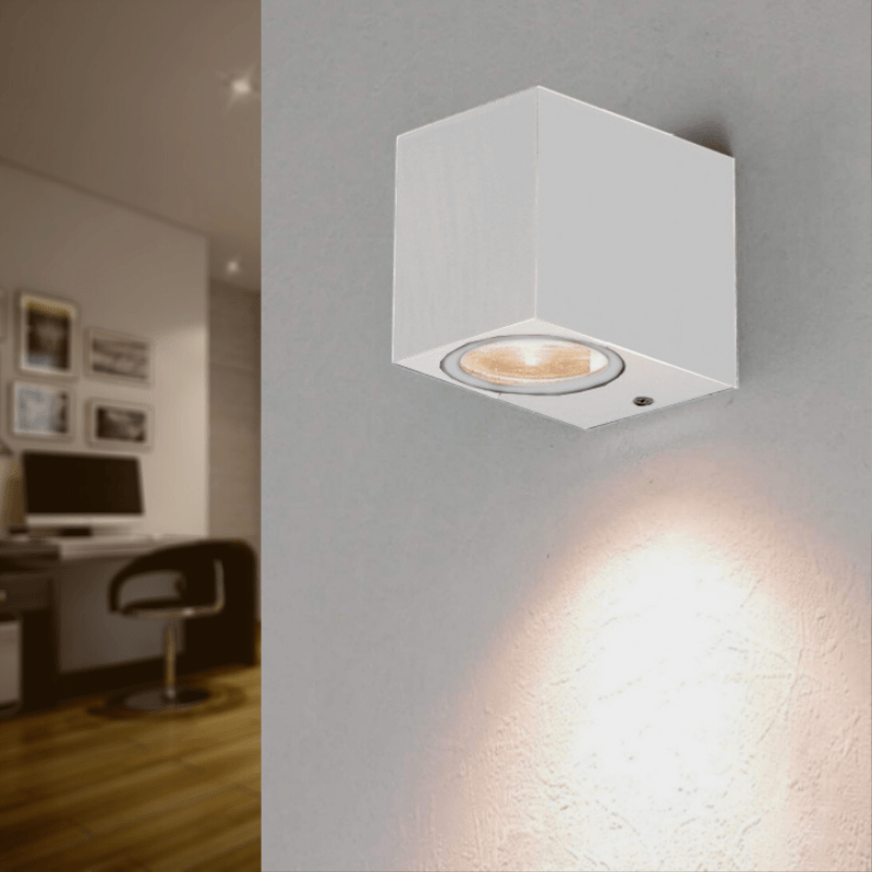 Applique Murale Design Blanche LED IP44 3W - Silamp France