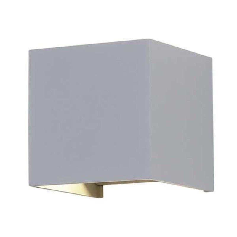 Applique Murale Grise LED 12W IP54 Carré - Silamp France