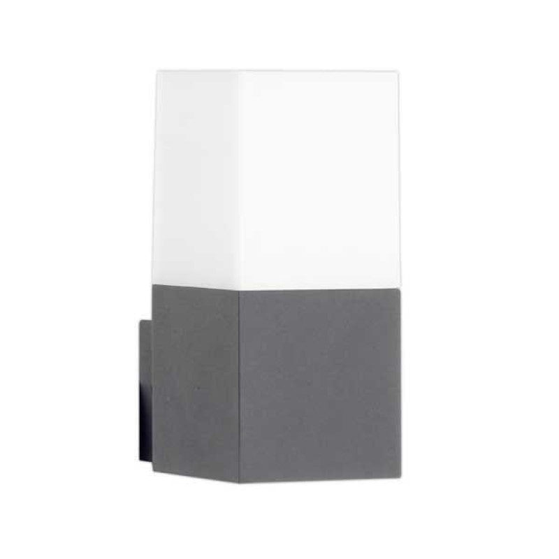 Applique Murale Grise LED IP44 Alu pour ampoule E27 - Silamp France