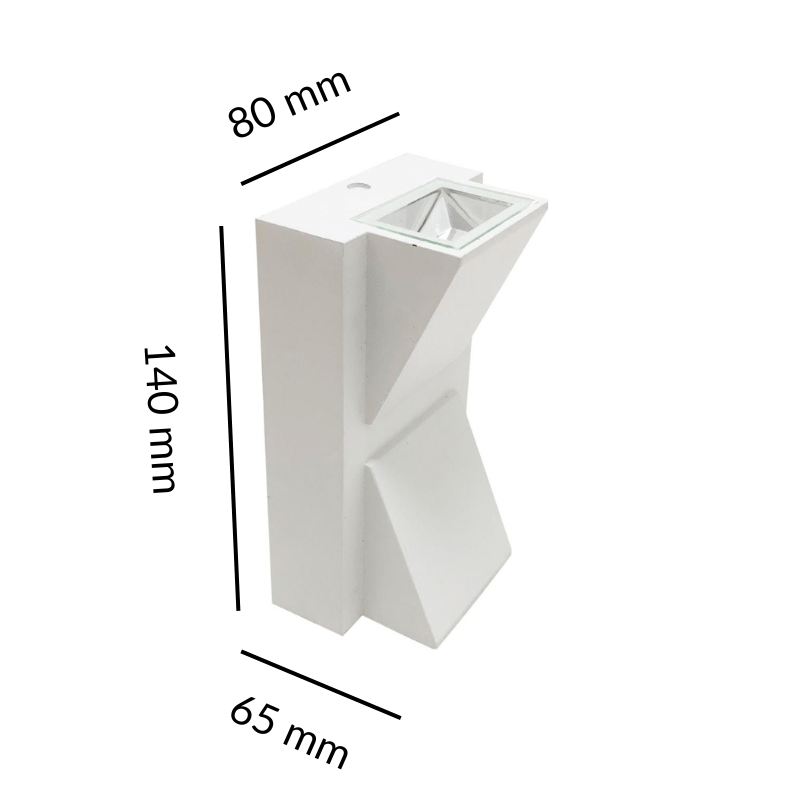 Applique murale LED Double Faisceaux 2x3W IP44 BLANC - Silamp France