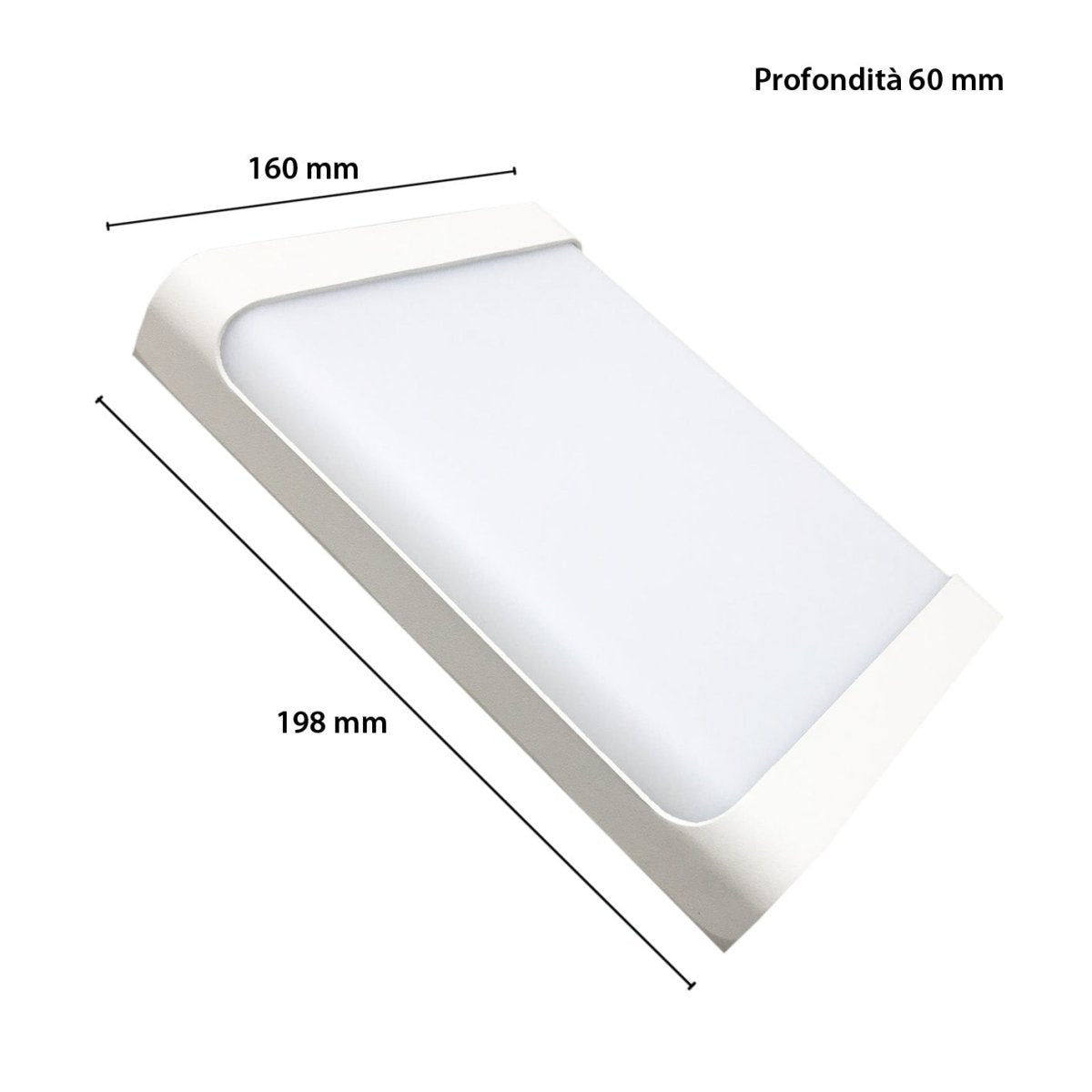 Applique Murale LED Rectangulaire 18W IP44 Blanche - Silamp France
