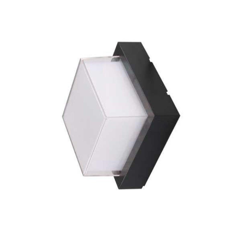 Applique Murale Noire Carrée LED 12W IP65 - Silamp France