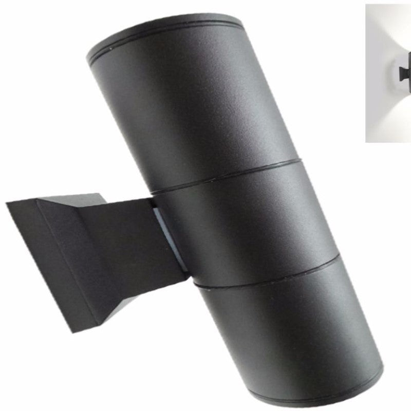 Applique Murale Noire IP44 LED Double Faisceau 16W - Silamp France