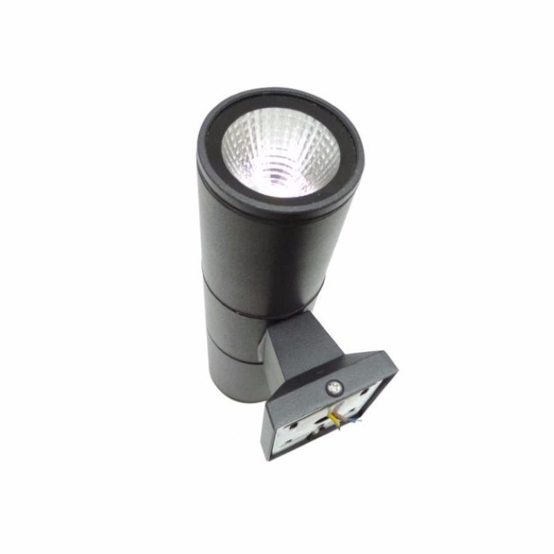 Applique Murale Noire LED IP44 Double Faisceau 10W - Silamp France
