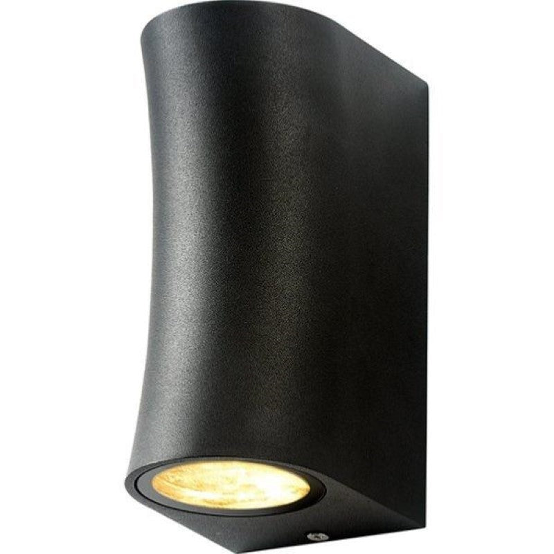 Applique Murale Noire LED IP44 pour 2 ampoules GU10 - Silamp France