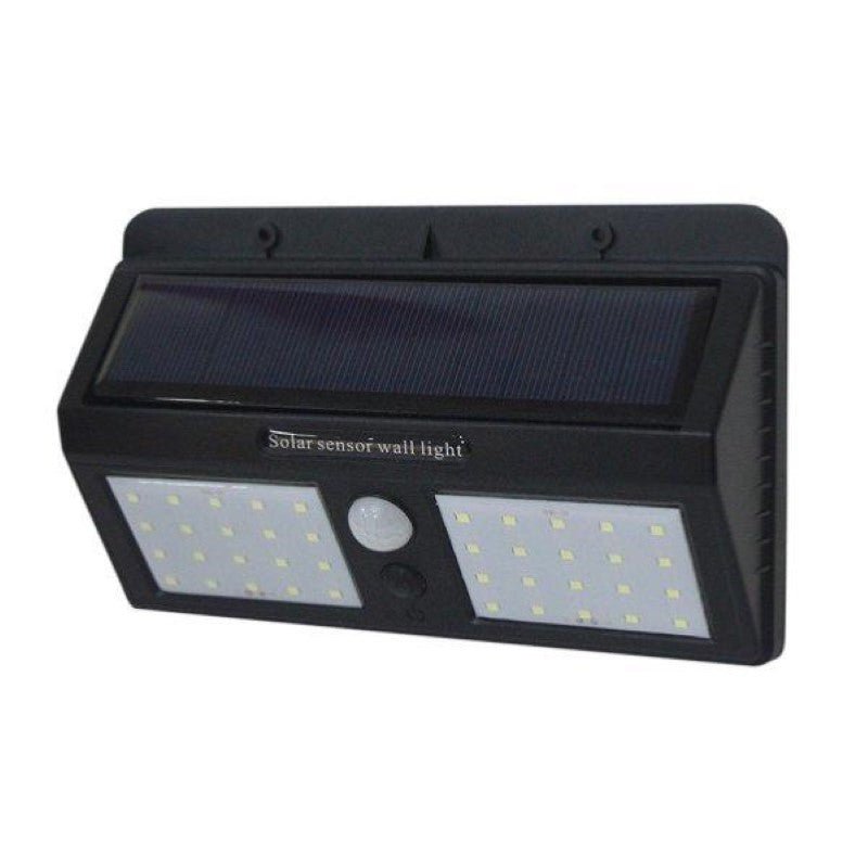 Applique Murale Solaire LED Noire 1.5W IP54 avec Détecteur de Mouvement - Silamp France