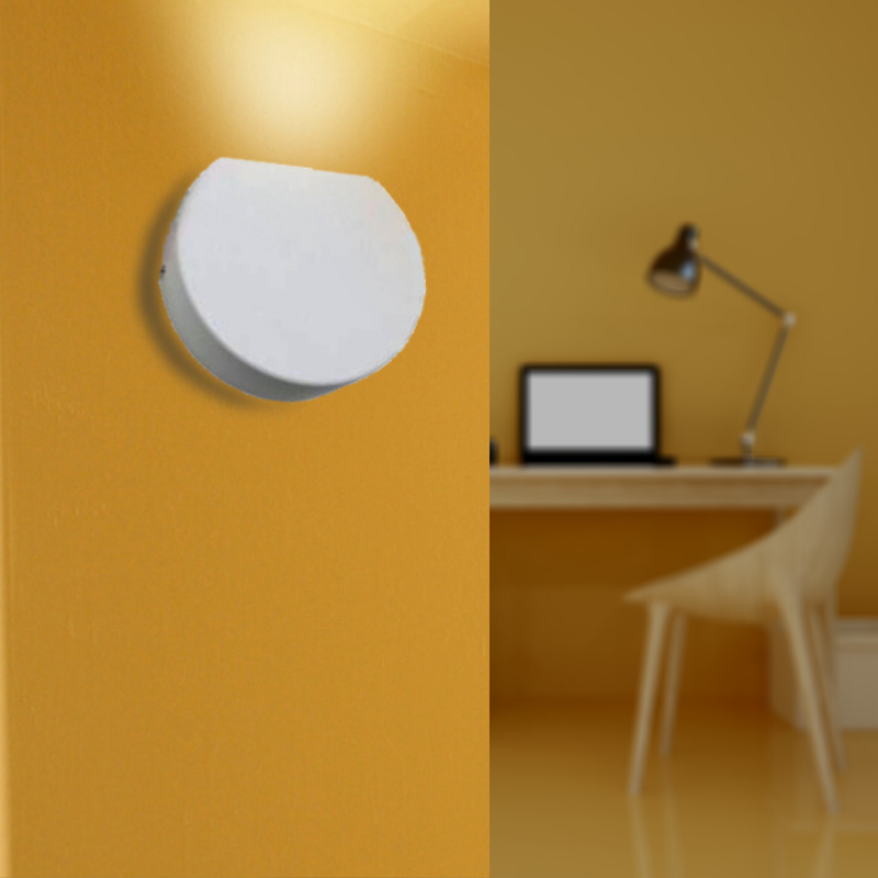 Applique Murale Blanche Demi Lune LED IP44 3W