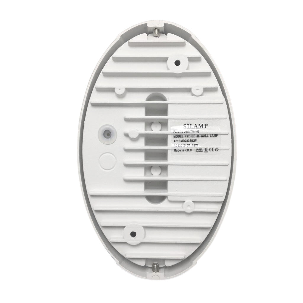 Applique LED Murale Ovale Blanche 12W