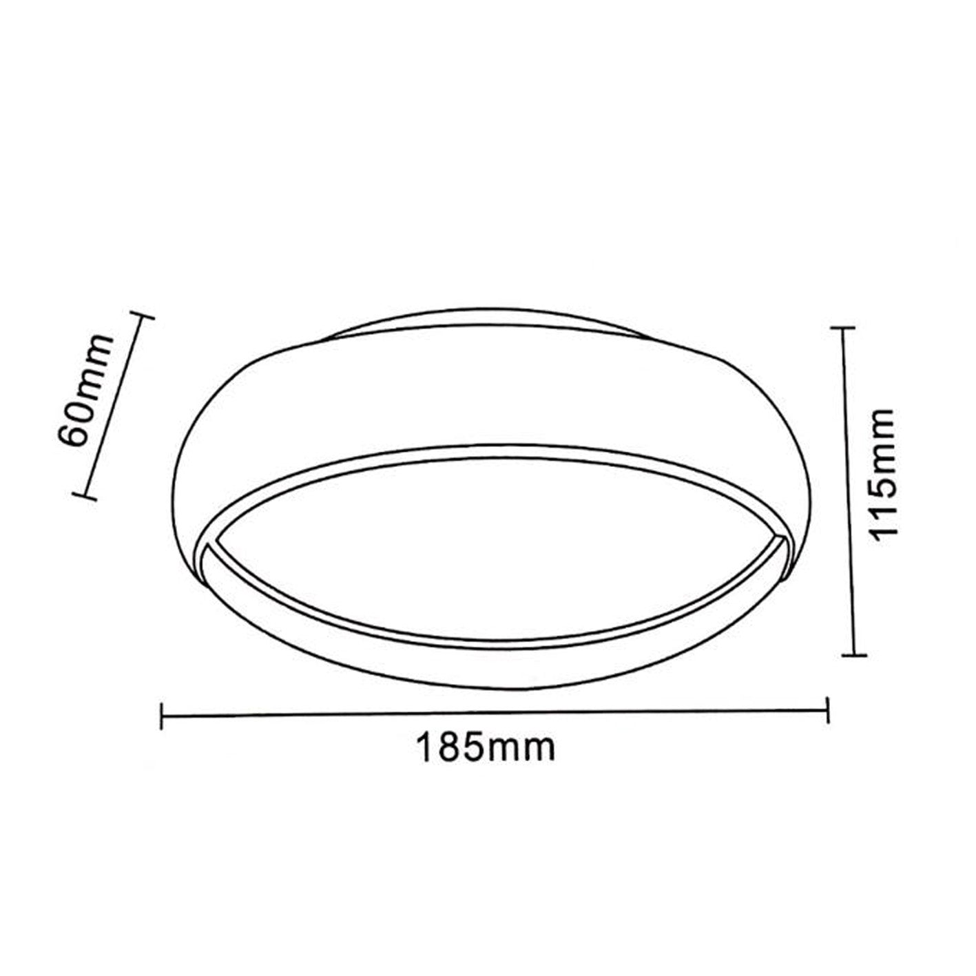 Applique LED Murale Ovale Blanche 12W