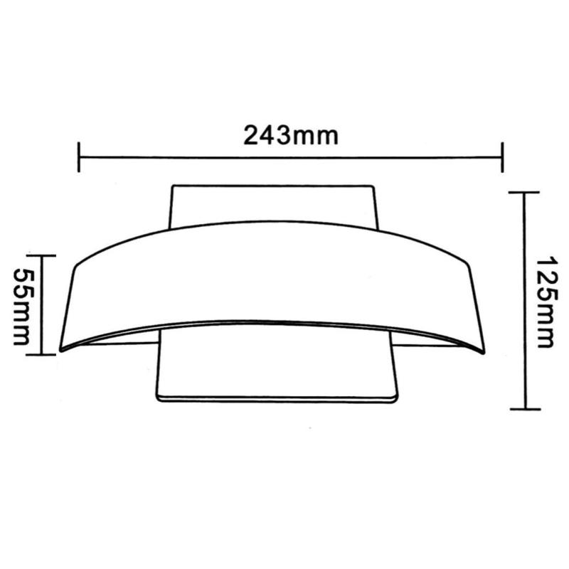 Applique LED Murale 8W IP20 Double Faisceau BLANC