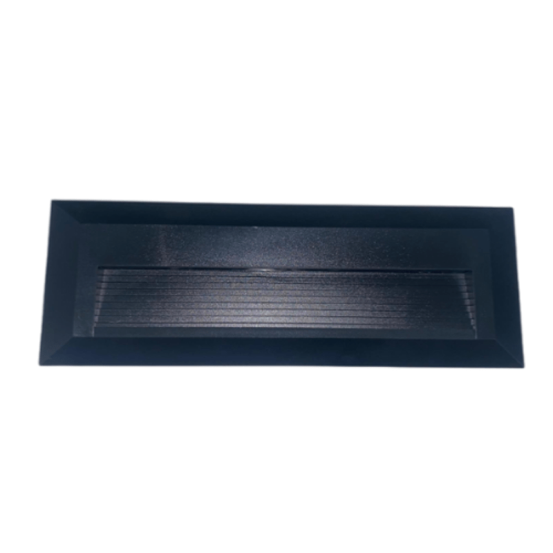 Balise LED en Saillie Rectangle 3W 220V 65° Noire IP65 pour Escaliers - Silamp France