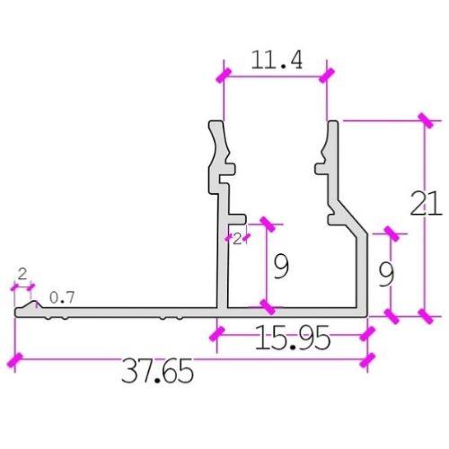 Profilé Aluminium Blanc 1m50 pour Ruban LED