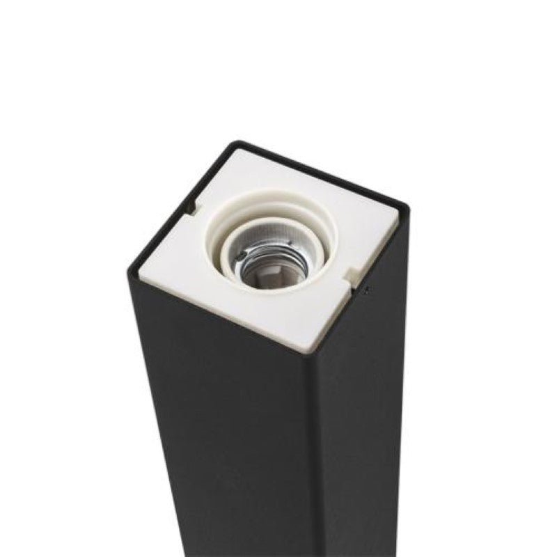 Borne de Jardin Noire 50cm IP44 pour Ampoule E27 - Silamp France