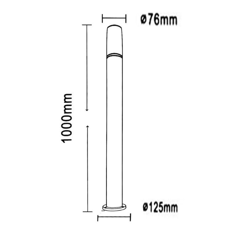 Borne Extérieure 100cm 220V IP65 ARGENT (Pack de 6) - Silamp France