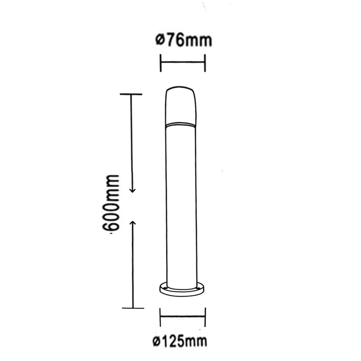 Borne Extérieure 60cm 220V IP65 ARGENT (Pack de 6) - Silamp France