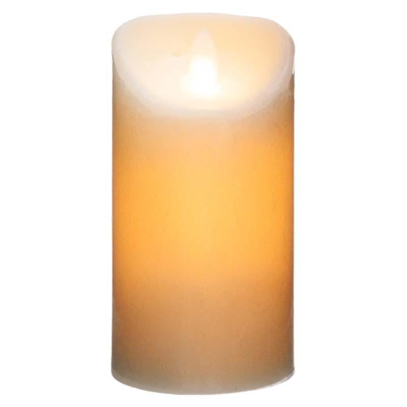 Bougie LED Haute Flamme Vacillante à Piles Blanc Cassé