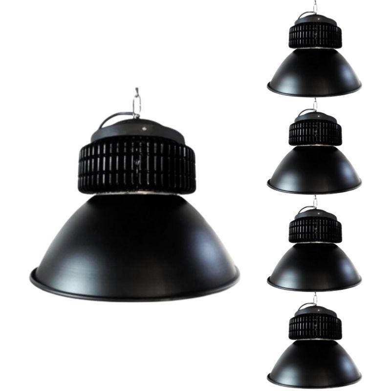 Cloche LED Industrielle 150W 120° NOIR (Pack de 5) - Silamp France