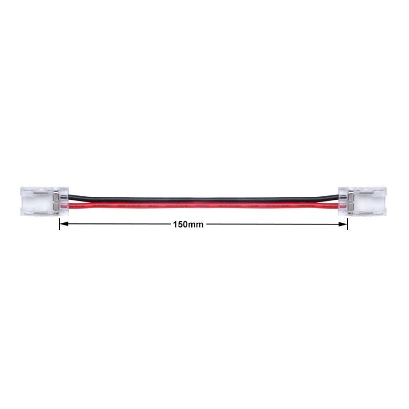 Connecteur à 2 têtes avec Fil pour Ruban LED COB 48V 10mm - Silamp France