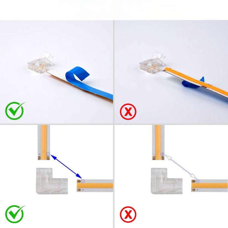 Connecteur Angle pour Ruban LED COB 48V 10mm - Silamp France