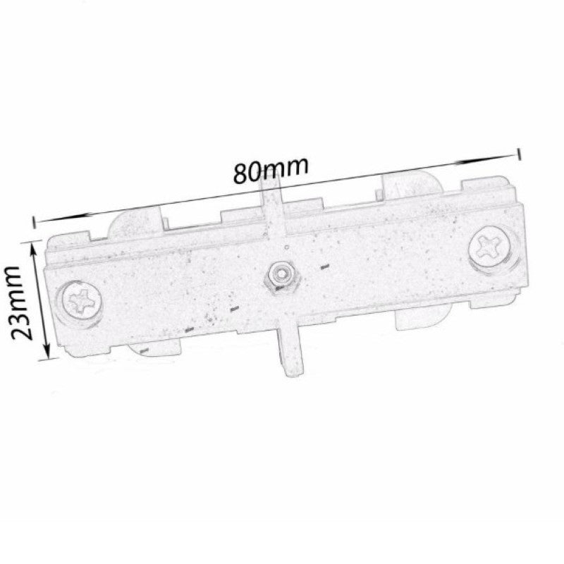 Connecteur LED Droit pour Rail Monophasé NOIR - Silamp France