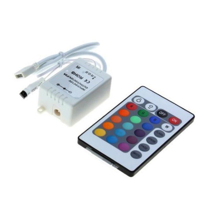 Contrôleur RGB & Télécommande 24 commandes pour ruban 12V - 24V RGB - Silamp France