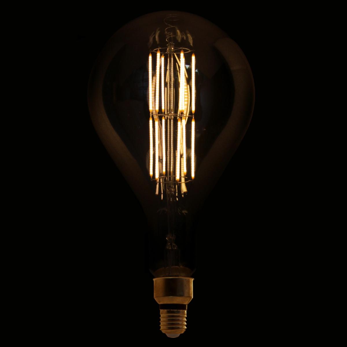Ampoule LED E27 Filament Dimmable 8W PS160 Classique SMOKE