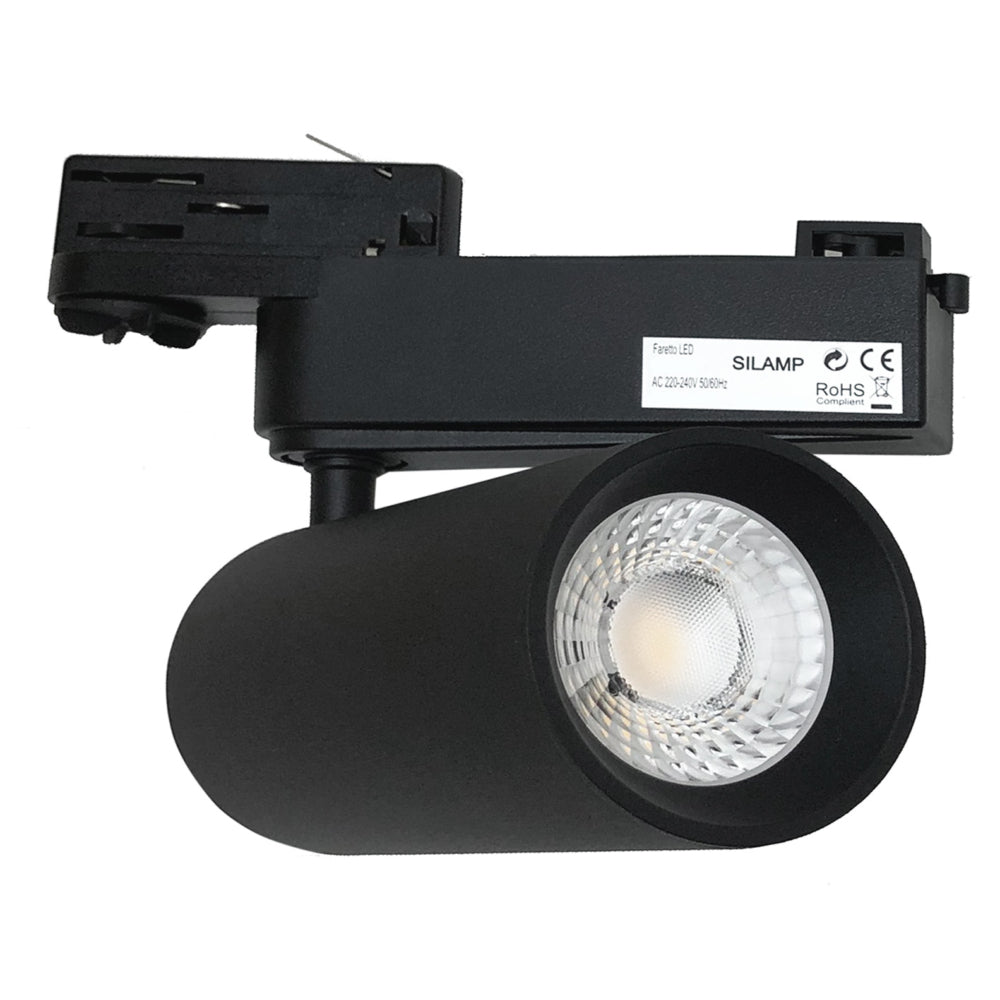 Spot LED sur Rail 40W 80° COB Triphasé NOIR