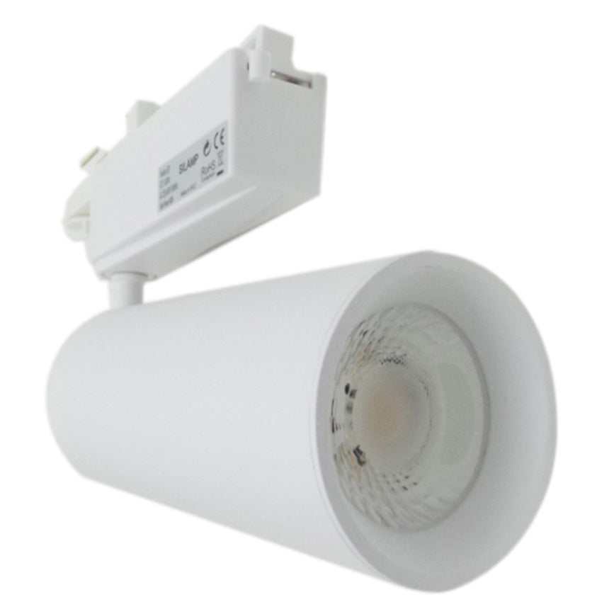 Spot LED sur Rail 40W COB 80° Triphasé BLANC