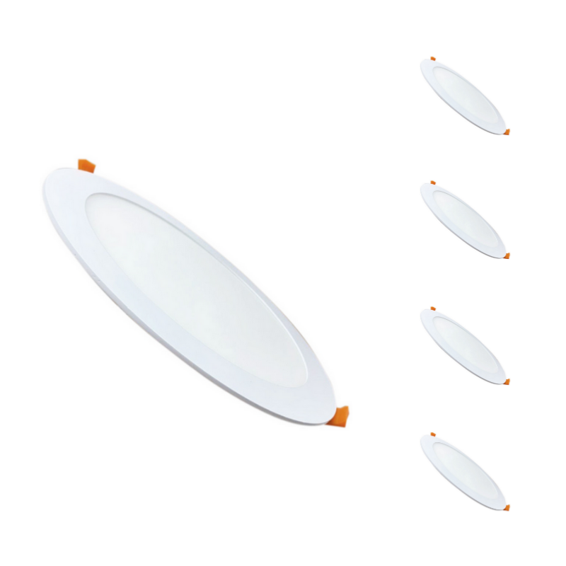 Spot LED Encastrable Rond BLANC 24W Ø225mm (Pack de 5)