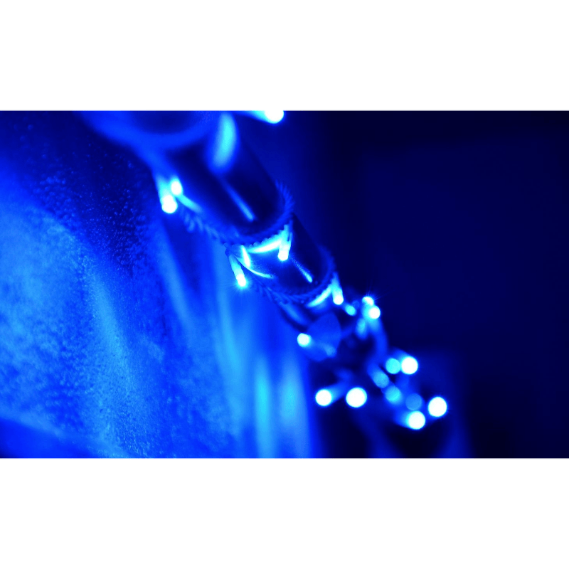 Guirlande LED 220V 9M IP44 180 LED - Bleu avec minuteur (+transfo) - Silamp France