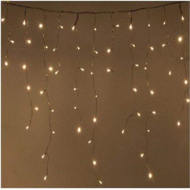Guirlande LED Rideaux 220V 6M IP44 360 LED - Blanc Chaud (+transfo) - Silamp France