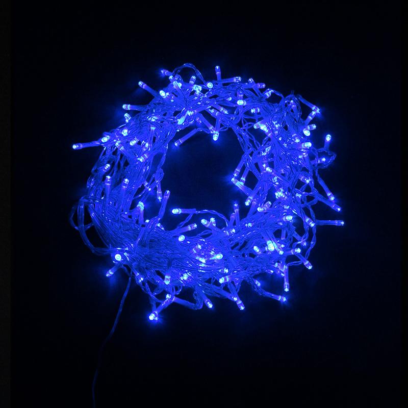 Guirlande Rideau stalactite 180LED IP44 3M avec timer - BLEU