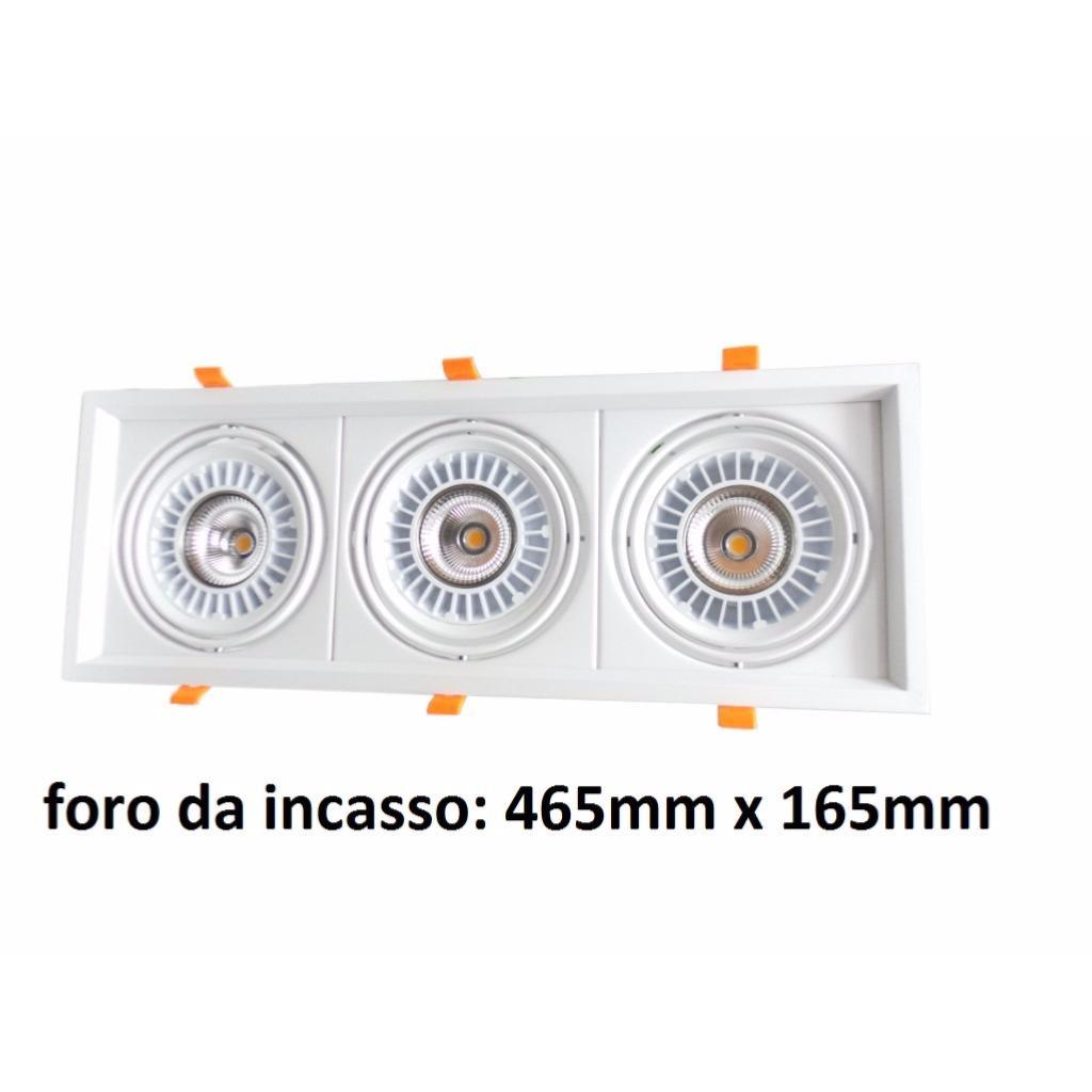 Spot LED COB Rectangle Orientable 3x20W 120°