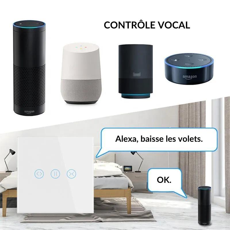 Interrupteur pour Volet Roulant Connecté Wifi Tactile Blanc - Silamp France