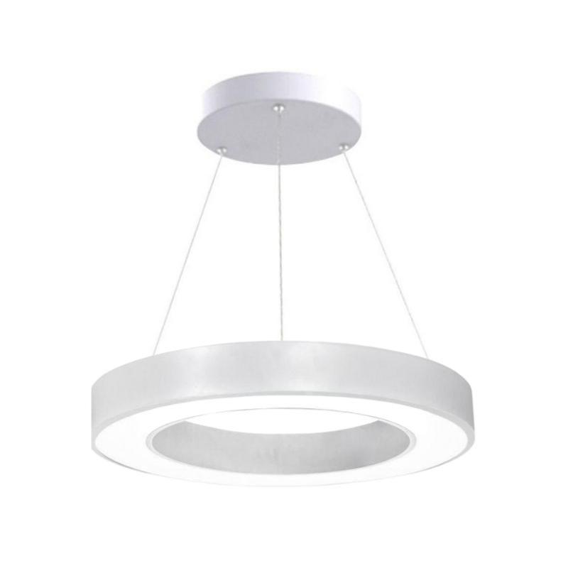 Kit Plafonnier LED Blanc Rond 36W 50cm avec Kit de Suspension