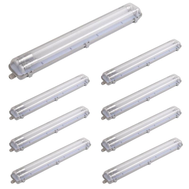 Kit de Réglette LED étanche Double IP65 + 2 Tubes Néon LED 150cm T8 22W inclus (Pack de 8) - Silamp France