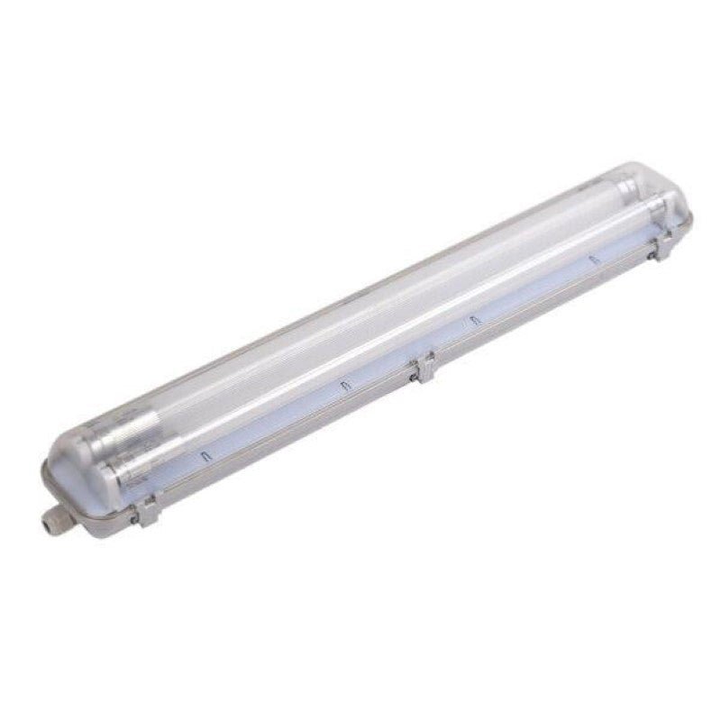 Kit de Réglette LED étanche Double IP65 + 2 Tubes T8 120cm 18W - Silamp France