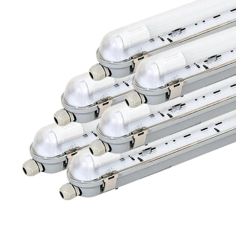 Kit de Réglette LED IP65 + Tube Néon LED 120cm T8 18W (Pack de 6) - Silamp France