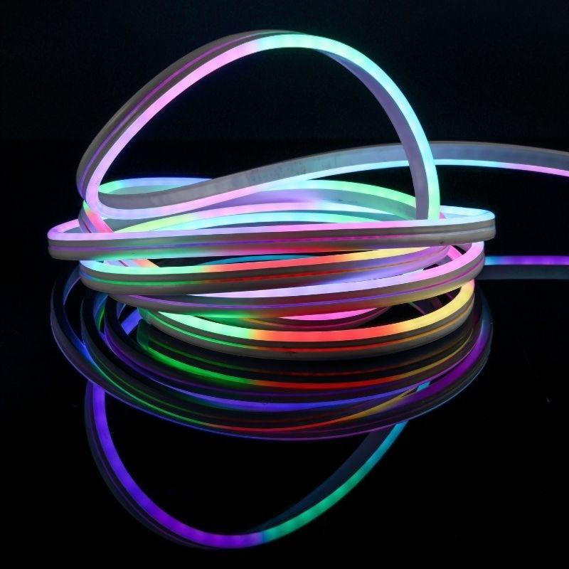 Kit Néon Flexible Connecté LED RGBIC WiFi 24V 5M 60LED/m IP65 + Kit Accessoires - Silamp France