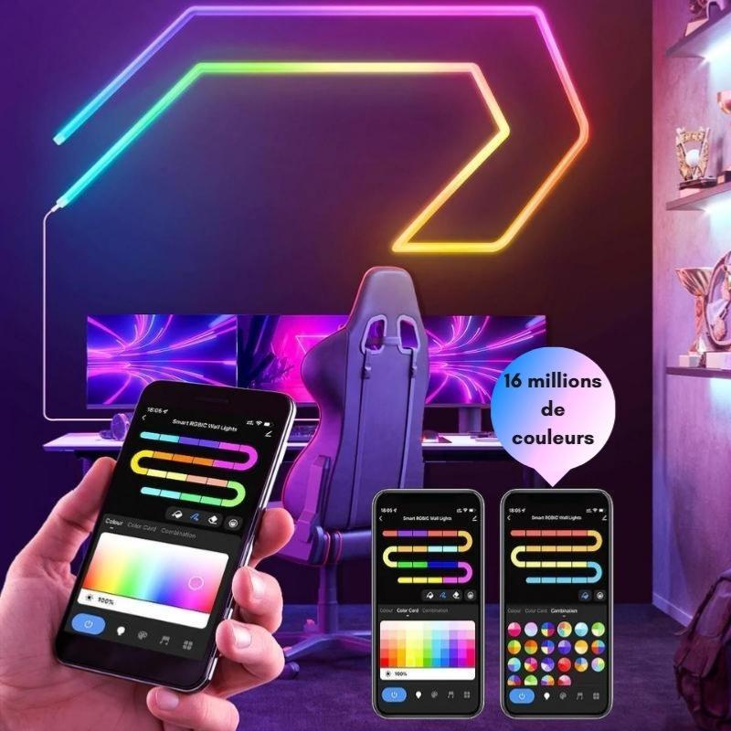 Kit Néon Flexible Connecté LED RGBIC WiFi 24V 5M 60LED/m IP65 + Kit Accessoires - Silamp France
