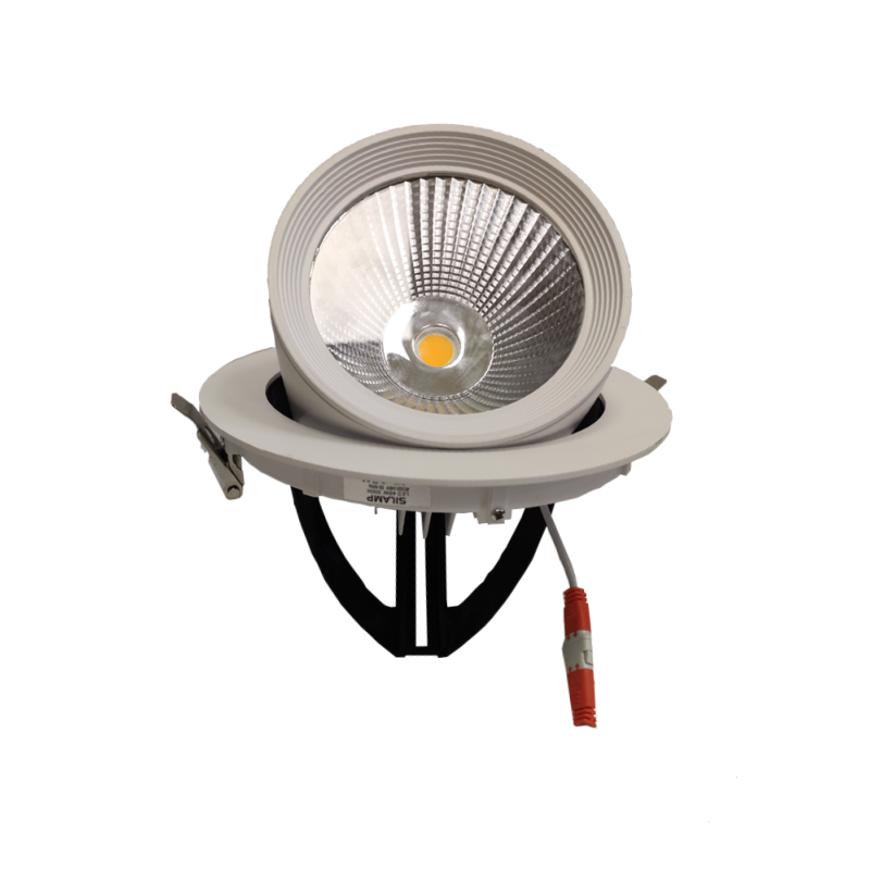 Spot LED Rond Encastrable Orientable BLANC 40W