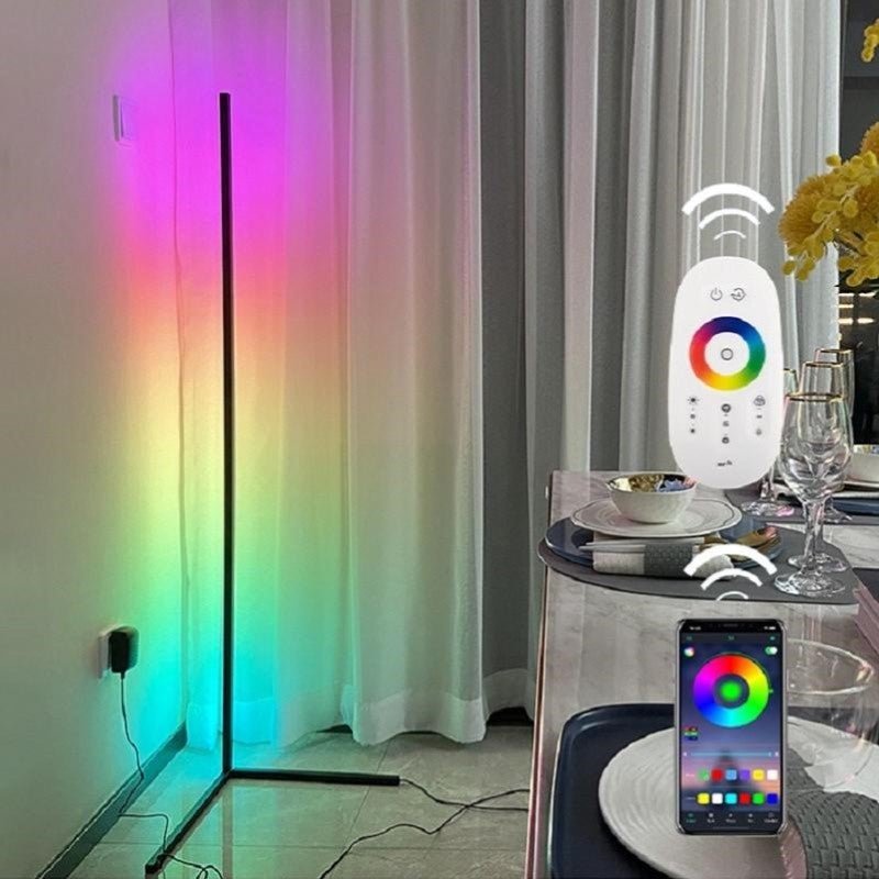 Lampe sur Pied Connectée WiFi RGBW 142cm avec Télécommande - Silamp France