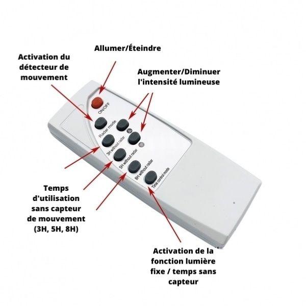 Luminaire LED urbain solaire 48W IP65 Dimmable (Barre métallique + télécommande incluses) - Silamp France