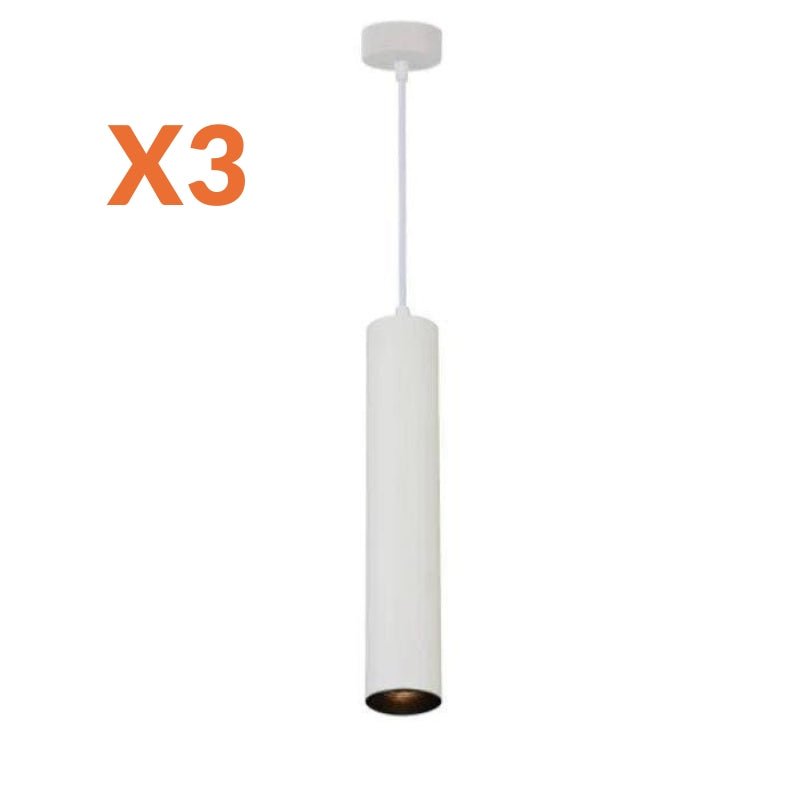 Luminaire Suspendu GU10 IP20 30cm Blanc (Pack de 3) - Silamp France